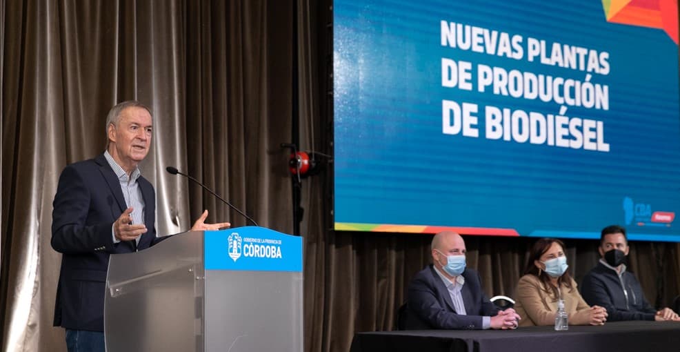 En medio de la escasez de gasoil, Schiaretti hace anuncios a favor del biodiésel